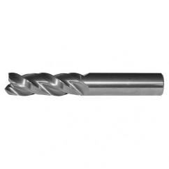 1/2x1/2x1-1/4x3 3FL Square Carbide End Mill-Round Shank-Uncoated - First Tool & Supply