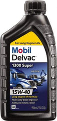 Mobil - 1 Quart Diesel Engine Oil - Grade 15W-40 - First Tool & Supply