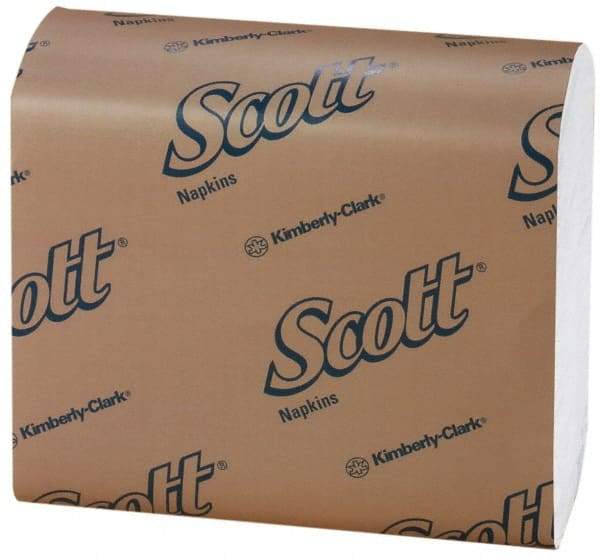 Scott - 10,000 Piece, 7" Long x 13-1/2" Wide, Tall Folded Dispenser Snack Paper Napkins - 1 Ply, White - First Tool & Supply