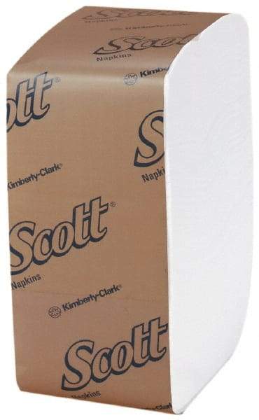 Scott - 12" Long x 13" Wide, Mini Fold Dispenser Dinner Paper Napkins - 1 Ply, White - First Tool & Supply