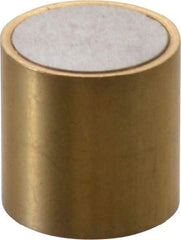 Eclipse - 1/2" Diam x 1/2" High, 0.23 Lb Average & 0.45 Lb Max Pull Force, Brass Alnico Shielded Magnet - 798.8°F Max Operating Temp, 0.032" Wall Thickness, Grade 5 Alnico - First Tool & Supply