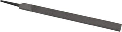 Value Collection - 10" Long, Smooth Cut, Hand American-Pattern File - Double Cut, 1/4" Overall Thickness, Tang - First Tool & Supply