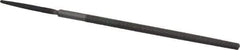 Value Collection - 4" Long, Smooth Cut, Round American-Pattern File - Double Cut, Tang - First Tool & Supply