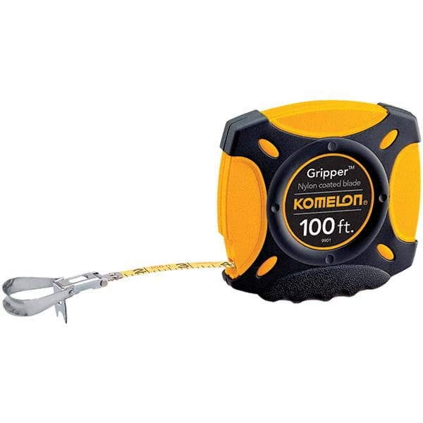 Komelon - 100' x 3/8" Yellow Blade Tape Measure - First Tool & Supply