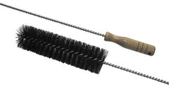 Schaefer Brush - 2-1/8" Diam, 7" Bristle Length, Boiler & Furnace Fiber Brush - Standard Wood Handle, 48" OAL - First Tool & Supply