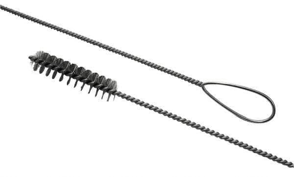 Schaefer Brush - 2" Diam, 4" Bristle Length, Boiler & Furnace Tempered Wire Brush - Wire Loop Handle, 42" OAL - First Tool & Supply