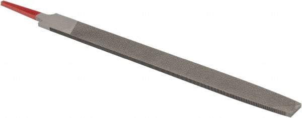 Simonds File - 10" Long, Second Cut, Flat American-Pattern File - Double Cut, Tang - First Tool & Supply