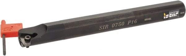 Iscar - Internal Thread, Right Hand Cut, 3/4" Shank Width x 3/4" Shank Height Indexable Threading Toolholder - 7" OAL, P 16 Insert Compatibility, SI Toolholder, Series SIR - First Tool & Supply