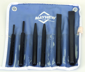 6 Piece Punch & Chisel Set -- #5RC; 5/32 to 3/8 Punches; 7/16 to 5/8 Chisels - First Tool & Supply