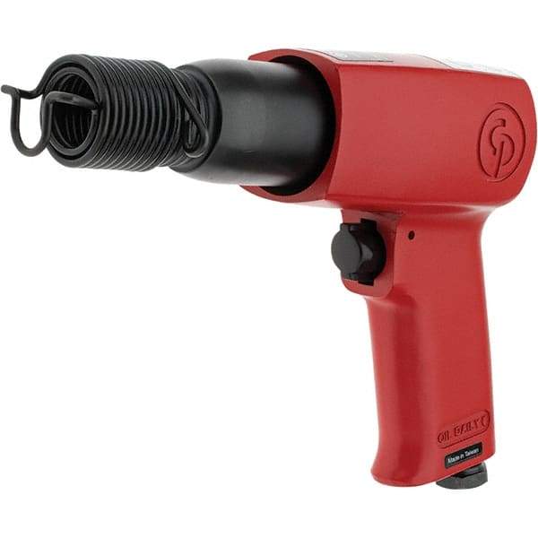 Chicago Pneumatic - 3,000 BPM, 2.6 Inch Long Stroke, Pneumatic Chipping Hammer - 25 CFM Air Consumption, 1/4 NPT Inlet - First Tool & Supply