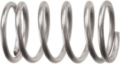 Associated Spring Raymond - 9.14mm OD, 0.9mm Wire, 15.75mm Free Length, Compression Spring - 15.91 Lb Spring Rating, 16.72 N Max Work Load, Stainless Steel - First Tool & Supply