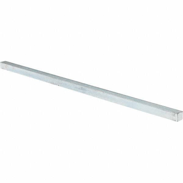 Value Collection - 12" Long x 3/8" High x 3/8" Wide, Zinc-Plated Oversized Key Stock - Cold Drawn Steel - First Tool & Supply