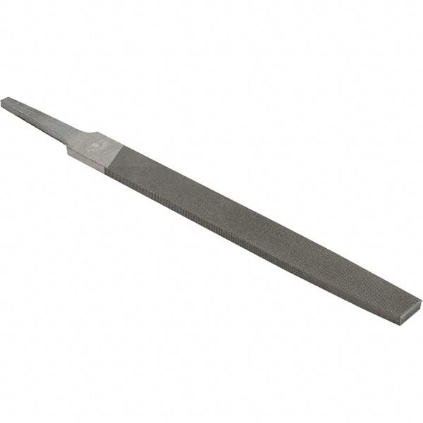 Value Collection - 6" Long, Smooth Cut, Flat American-Pattern File - Double Cut, 5/32" Overall Thickness - First Tool & Supply