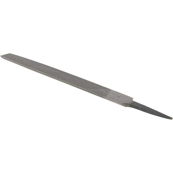 Value Collection - 8" Long, Smooth Cut, Half Round American-Pattern File - Double Cut, 7/32" Overall Thickness - First Tool & Supply