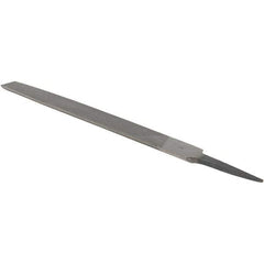 Value Collection - 8" Long, Smooth Cut, Half Round American-Pattern File - Double Cut, 7/32" Overall Thickness - First Tool & Supply