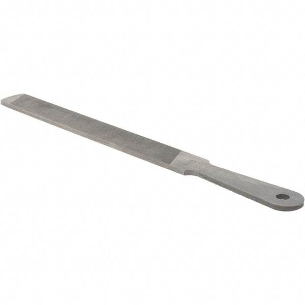 Value Collection - 10" Long, Flat American-Pattern File - Single, Double Cut, 3/16" Overall Thickness - First Tool & Supply