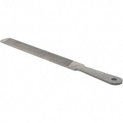 Value Collection - 10" Long, Flat American-Pattern File - Single, Double Cut, 3/16" Overall Thickness - First Tool & Supply