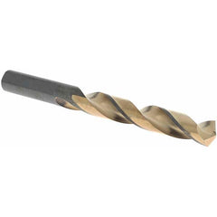 Made in USA - 7/16" High Speed Steel, 135° Point, Round with Flats Shank Maintenance Drill Bit - First Tool & Supply