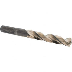 Made in USA - 13/32" High Speed Steel, 135° Point, Round with Flats Shank Maintenance Drill Bit - First Tool & Supply