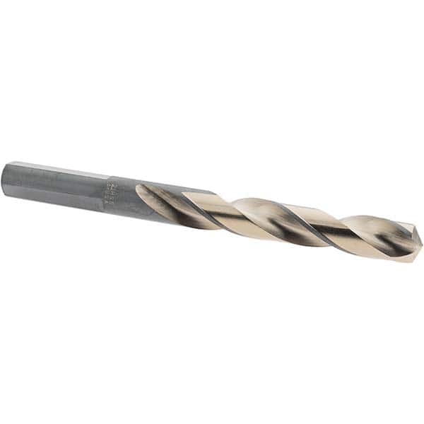 Made in USA - 25/64" High Speed Steel, 135° Point, Round with Flats Shank Maintenance Drill Bit - First Tool & Supply