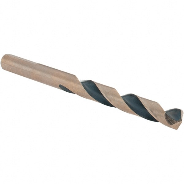 Made in USA - 21/64" High Speed Steel, 135° Point, Round with Flats Shank Maintenance Drill Bit - First Tool & Supply