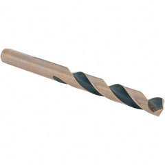 Made in USA - 21/64" High Speed Steel, 135° Point, Round with Flats Shank Maintenance Drill Bit - First Tool & Supply