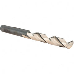 Made in USA - 21/64" High Speed Steel, 135° Point, Round with Flats Shank Maintenance Drill Bit - First Tool & Supply