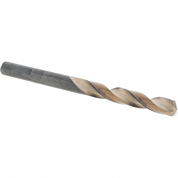 Made in USA - 17/64" High Speed Steel, 135° Point, Round with Flats Shank Maintenance Drill Bit - First Tool & Supply