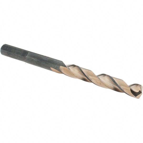 Made in USA - 1/4" High Speed Steel, 135° Point, Round with Flats Shank Maintenance Drill Bit - First Tool & Supply