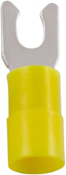 Value Collection - #6 Stud, 12 to 10 AWG Compatible, Partially Insulated, Crimp Connection, Locking Fork Terminal - First Tool & Supply