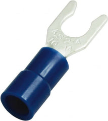 Value Collection - #8 Stud, 16 to 14 AWG Compatible, Partially Insulated, Locking Fork Terminal - First Tool & Supply