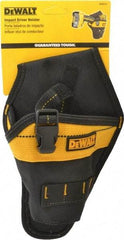 DeWALT - 1 Pocket Drill/Impact Driver Holster - Ballistic Polyester, Black & Yellow, 6" Wide x 9" High - First Tool & Supply