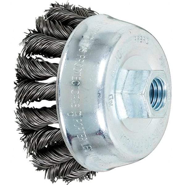 PFERD - Knotted Wire Cup Brush - 3-1/2X.02X5/8-11 COMBITWIST CS KNTCUP BRSH - First Tool & Supply