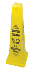 Caution Cone Sign - Yellow - First Tool & Supply