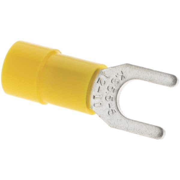 Value Collection - #10 Stud, 12 to 10 AWG Compatible, Partially Insulated, Standard Fork Terminal - First Tool & Supply