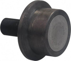 Accurate Bushing - 62mm Roller Diam x 44mm Width, 24mm Stud Diam x 58mm Length, Flanged Load Roller - Carbon Steel, 35mm Thread Length, M24-3 Thread, 102mm OAL, 23,100 N Dynamic Cap, 10,100 N Static Cap - First Tool & Supply