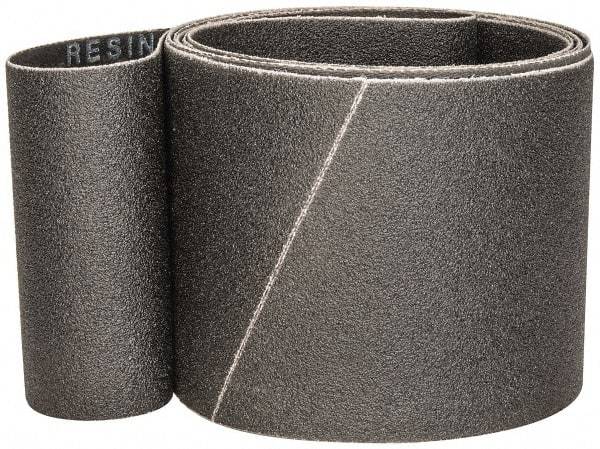 Made in USA - 4" Wide x 106" OAL, 80 Grit, Silicon Carbide Abrasive Belt - Silicon Carbide, Medium, Coated, X/Y Weighted Cloth Backing, Wet/Dry, Series S181 - First Tool & Supply