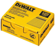 DeWALT - 16 Gauge 1-1/2" Long Finishing Nails for Power Nailers - Grade 2 Steel, Galvanized Finish, Angled Stick Collation - First Tool & Supply