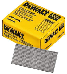 DeWALT - 16 Gauge 1-1/2" Long Finishing Nails for Power Nailers - Grade 2 Steel, Galvanized Finish, Straight Stick Collation - First Tool & Supply