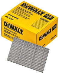 DeWALT - 16 Gauge 2" Long Finishing Nails for Power Nailers - Grade 2 Steel, Galvanized Finish, Straight Stick Collation - First Tool & Supply