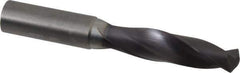 Accupro - 13mm 140° Solid Carbide Jobber Drill - AlTiN Finish, Right Hand Cut, Spiral Flute, Straight Shank, 100mm OAL, Notched Point - First Tool & Supply