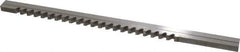 Value Collection - 8mm Keyway Width, Style C-1, Keyway Broach - High Speed Steel, Bright Finish, 3/8" Broach Body Width, 25/64" to 2-1/2" LOC, 11-3/4" OAL - First Tool & Supply