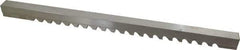 Value Collection - 16mm Keyway Width, Style E-1, Keyway Broach - High Speed Steel, Bright Finish, 3/4" Broach Body Width, 1" to 6" LOC, 15-1/2" OAL - First Tool & Supply