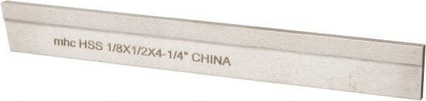 Value Collection - 1/8 Inch Wide x 1/2 Inch High x 4-1/4 Inch Long, Tapered Cutoff Blade - Grade M2, Uncoated - Exact Industrial Supply