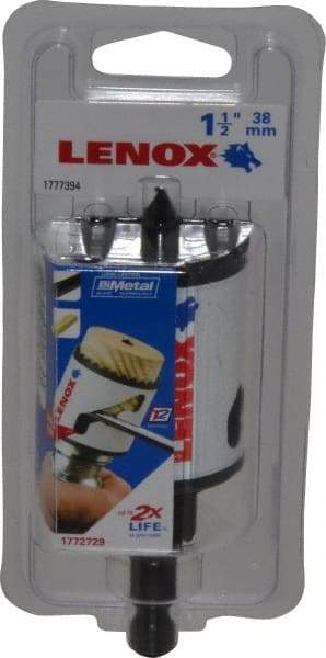 Lenox - 1-1/2" Diam, 1-9/16" Cutting Depth, Hole Saw - Bi-Metal Saw, Toothed Edge - First Tool & Supply