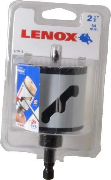 Lenox - 2-1/8" Diam, 1-9/16" Cutting Depth, Hole Saw - Bi-Metal Saw, Toothed Edge - First Tool & Supply