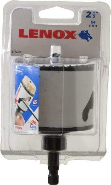 Lenox - 2-1/2" Diam, 1-9/16" Cutting Depth, Hole Saw - Bi-Metal Saw, Toothed Edge - First Tool & Supply