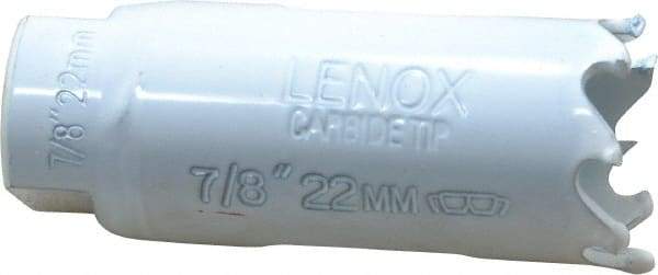 Lenox - 7/8" Diam, 1-1/2" Cutting Depth, Hole Saw - Carbide-Tipped Saw, Toothed Edge - First Tool & Supply