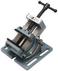 Wilton - 4" Jaw Opening Capacity x 1-1/2" Throat Depth, Angle Drill Press Vise - 4" Wide x 1-1/2" High Jaw, Stationary Base, Standard Speed, 7-1/4" OAL x 4-1/2" Overall Height, Cast Iron - First Tool & Supply