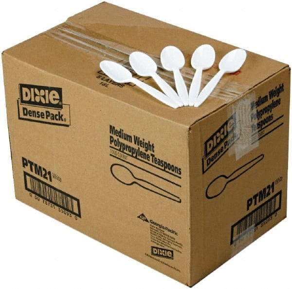 Dixie - Dixie Plastic Tableware, Mediumweight Teaspoons - White - First Tool & Supply